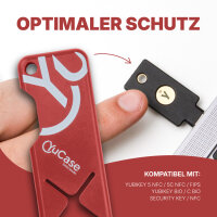 YuCase B+ Schutzhülle für Yubikeys, Rubinrot